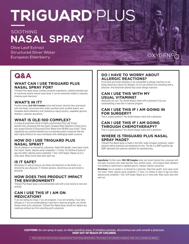 TriGuard Plus Nasal Spray (NZD EX GST - Trade Australia)