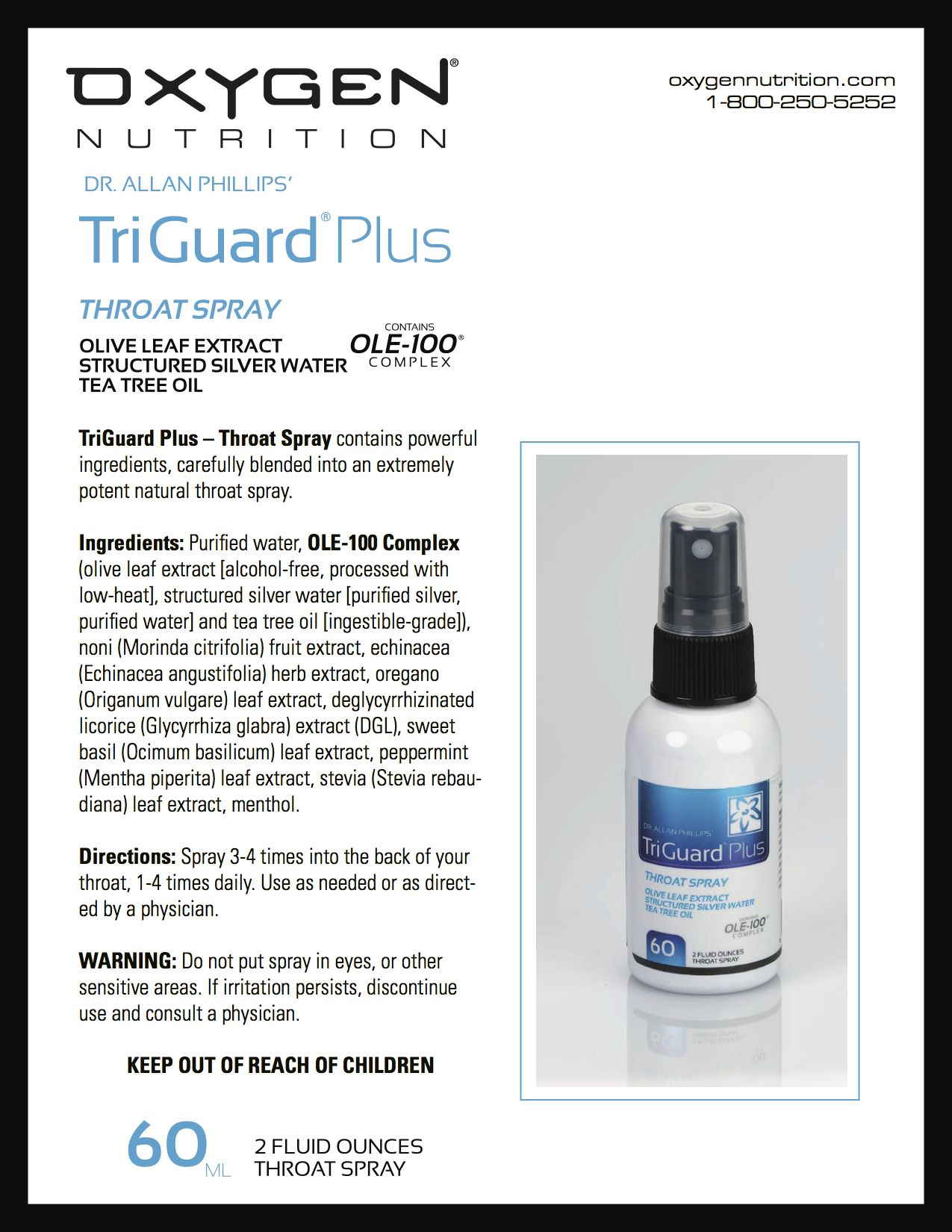 TriGuard Plus Throat Spray (NZD EX GST - Trade Australia)